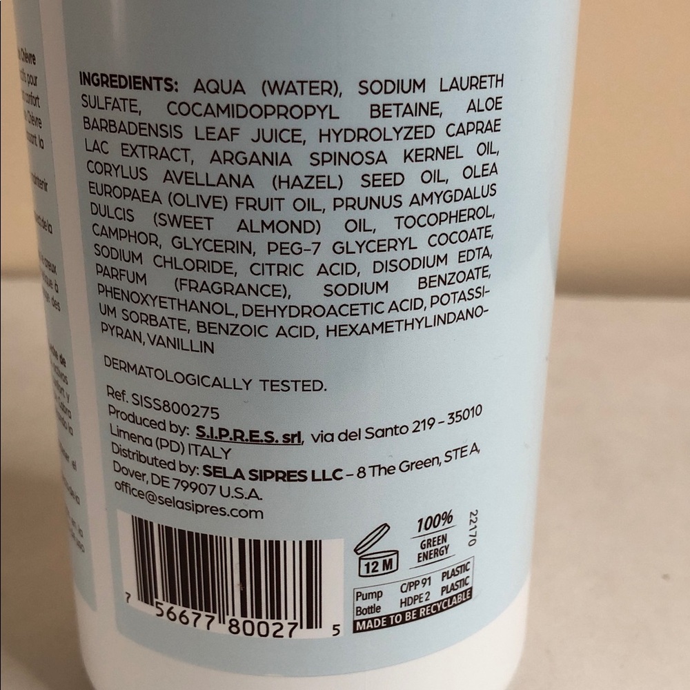 SELA SIPRES Delfanti Milano Goat's Milk Body Wash - Picture 7 of 9